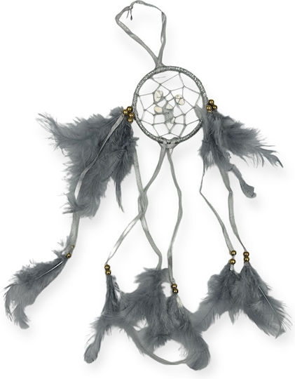 Decorative Dreamcatcher Handmade Grey Made of Fabric 35cm (Various Colors)