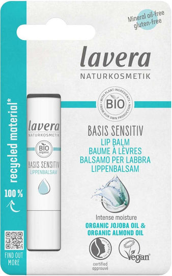 Lavera Basis Sensitiv Lip Balm Organic Jojoba Oil & Organic Almond Oil 4.5gr