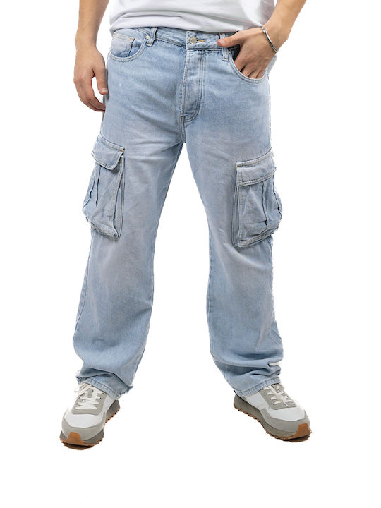 Adrexx Pantaloni de Bărbați din Jean în Linie Baggy Blue