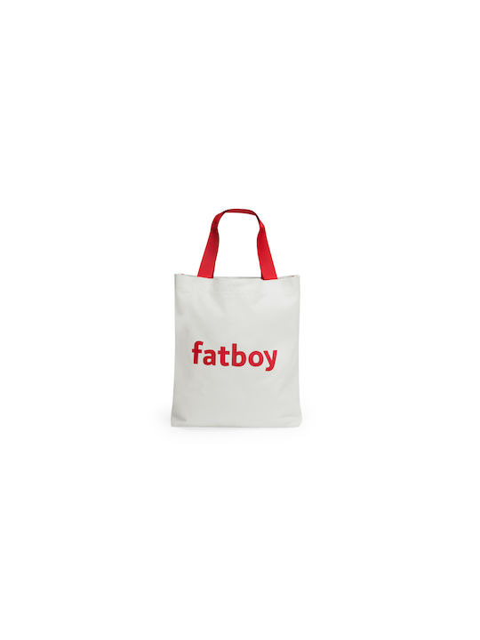 Fatboy Βαμβακερή Τσάντα για Ψώνια σε Λευκό χρώμα