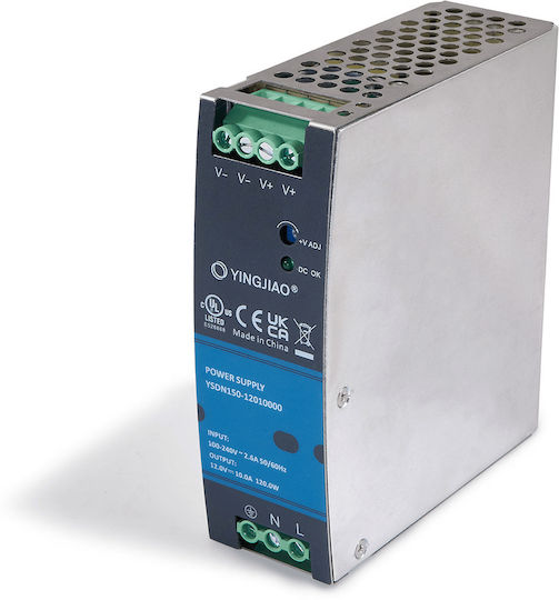 Τροφοδοτικό Ράγας με Έξοδο 12V και Ισχύ 120W 10A
