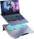 Mozos Mozos Cooling Pad für Laptop bis 17.3" mit 3 Lüftern und Beleuchtetem Silber LS6-RGB