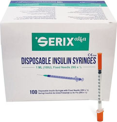 Serix Σύριγγες Ινσουλίνης 29G 1ml 100τμχ