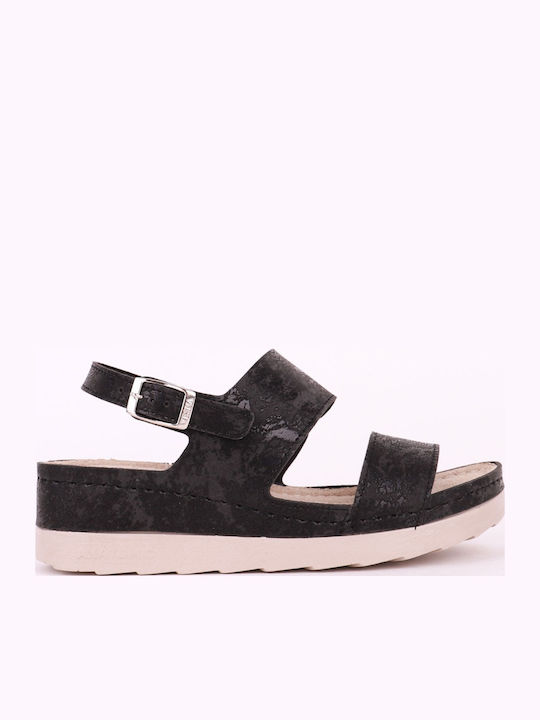 Comfort Way Shoes Πλατφόρμες Μαύρες