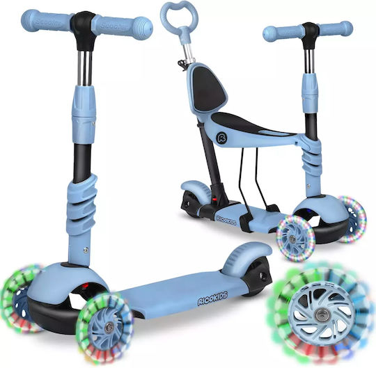 Ricokids Παιδικό Πατίνι Todi Τρίτροχο με Κάθισμα Μπλε