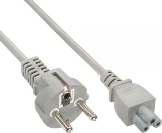 Cablu de alimentare tip F german "mikey Mouse" cu mufă, 1.8m, gri, laptop 16656