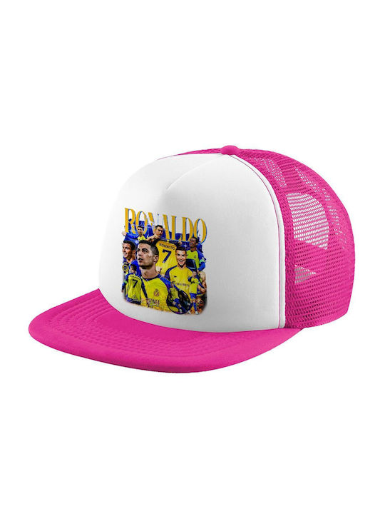 Koupakoupa Kids' Hat Jockey Fabric Cristiano Ronaldo Al Nassr White