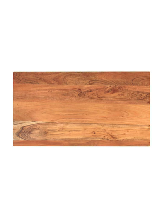 vidaXL Rectangular Office Desk Surface made of Solid Wood Brown 120x50x2.5cm 370921 1pcs