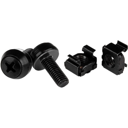 StarTech M6 M6 x 12mm - Pack of 100 - Black CABSCREWM62B 100τμχ
