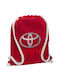 Koupakoupa Toyota Τσάντα Πλάτης Γυμναστηρίου Κόκκινη