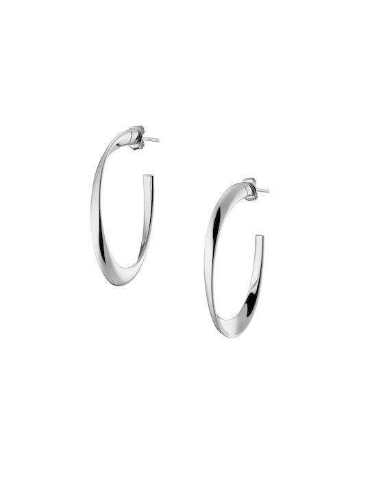 Oxzen Earrings Hoops made of Silver