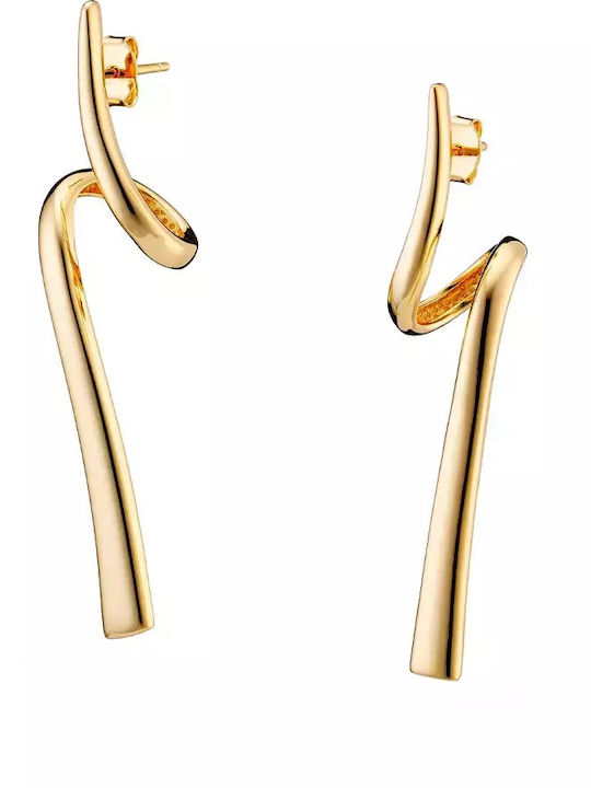 Oxzen Earrings made of Silver Gold Plated