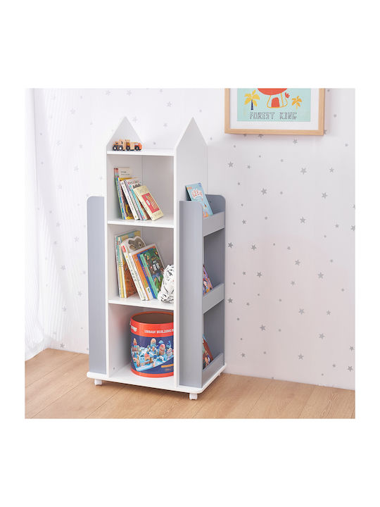 Библиотека Подов Бял 53.5x40x120см