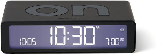 Lexon Flip Classic Tisch-Digitaluhr mit Wecker Schwarz