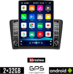 Kirosiwa Car-Audiosystem für Skoda Schnell 2012 (Bluetooth/USB/AUX/WiFi/GPS) mit Touchscreen 9.7"