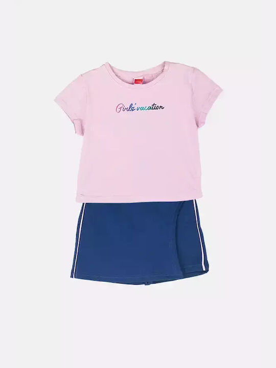 Joyce Kids Set with Shorts Summer 2pcs Pink