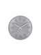 Bizzotto Hervar Ceas de Perete Metalic Gri 30x5cm