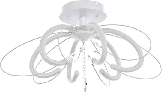 Deckenleuchte Transparent mit Integrierter LED und Kristalle