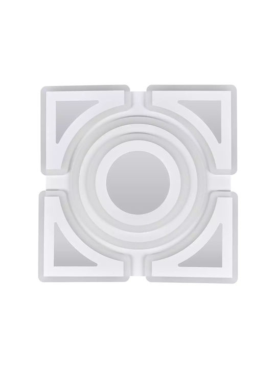 Πλαφονιέρα Οροφής Λευκή με Ενσωματωμένο LED