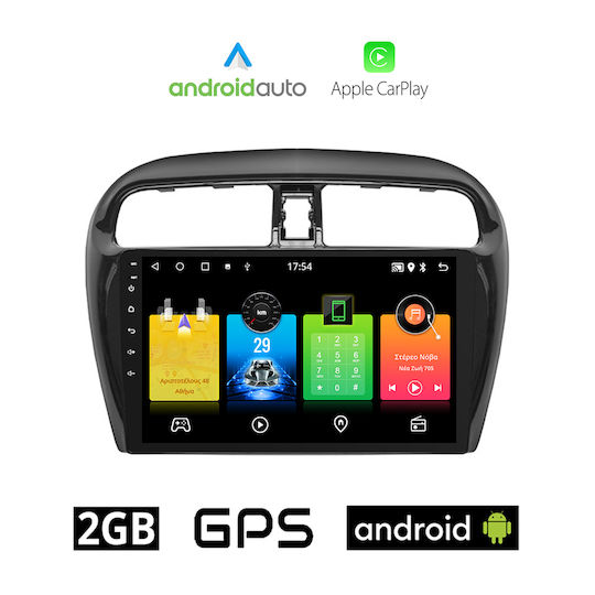 Ηχοσύστημα Αυτοκινήτου για Mitsubishi Space Star 2013 2020 (Bluetooth/USB/AUX/WiFi/GPS/Apple-Carplay/Android-Auto) με Οθόνη Αφής 9"