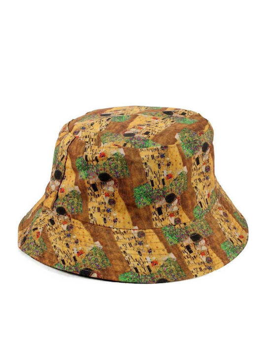 Doppelseitiger Eimerhut Beige Multicolor-Schwarz Tda01-xx1-5-bei