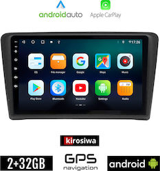 Kirosiwa Car-Audiosystem für Skoda Schnell 2012 (Bluetooth/USB/AUX/WiFi/GPS/Apple-Carplay/Android-Auto) mit Touchscreen 9"