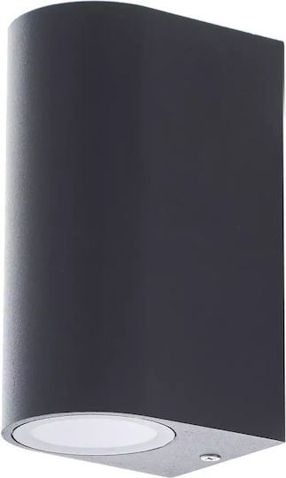 Modern Leuchte Wand mit Fassung GU10 Schwarz