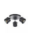 Dreifach LED Spot in Schwarz Farbe