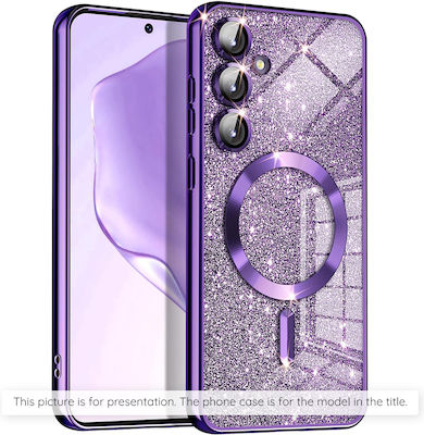 Techsuit Luxus Glitzer Magsafe Samsung Galaxy S23 Ultra Tiefviolett