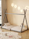 Munk Montessori Παιδικό Κρεβάτι Montessori Μονό Γκρι για Στρώμα 90x190cm