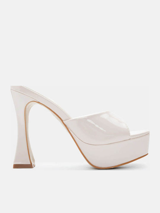 Luigi Mules from Patent Leather with Chunky Hig...