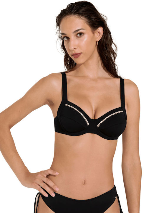 Lisca Underwire Bikini Bra with Adjustable Straps black