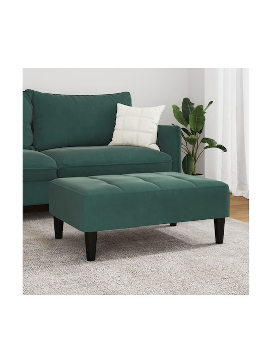 Stool Footstool Upholstered with Velvet Dark Gr...