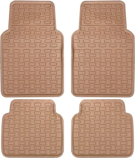 Autoline Set of Front and Rear Mats Universal 4pcs Beige