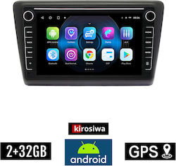 Kirosiwa Car-Audiosystem für Skoda Schnell 2014 (Bluetooth/USB/WiFi/GPS) mit Touchscreen 8"