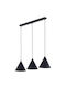 TK Lighting Κρεμαστό Φωτιστικό Μαύρο Ράγα 75εκ.