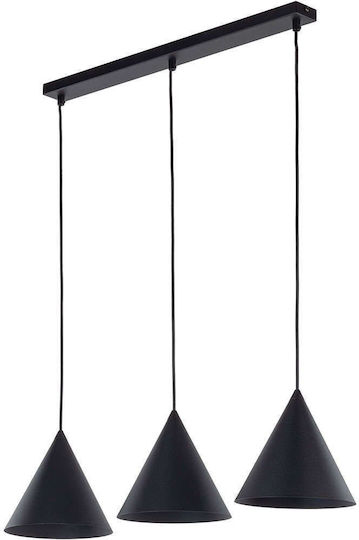 TK Lighting Κρεμαστό Φωτιστικό Μαύρο Ράγα 75εκ.