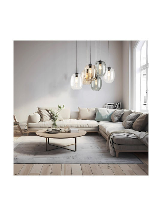 TK Lighting Pendant Light Multicolour for 6 Bulbs E27 70x130x40cm