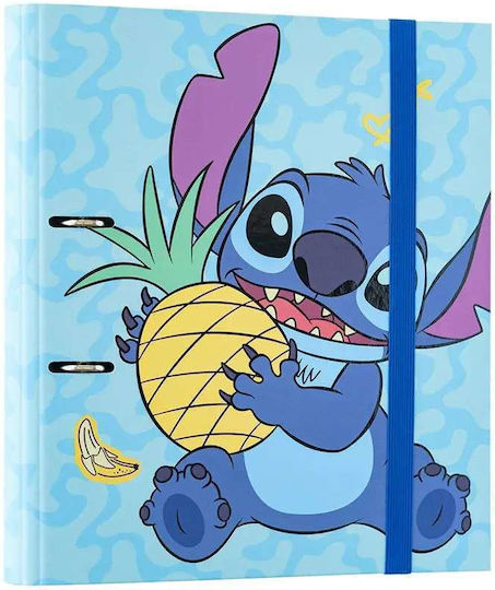 Disney Clipboard with 2 Rings for Paper A4 Blue Lilo & Stitch Tropical 1pcs