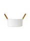 Cryspo Trio Salad Bowl White 23x23x10cm