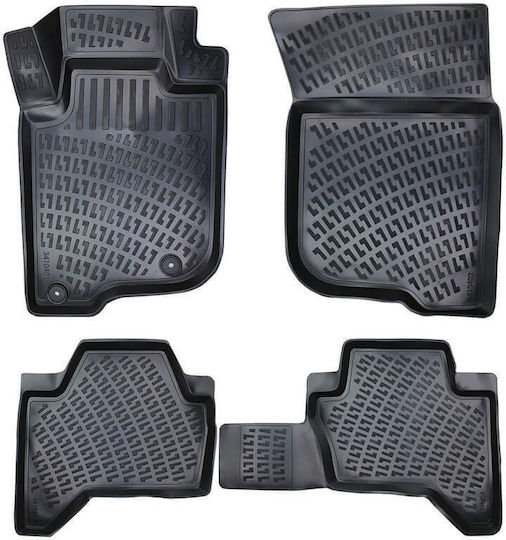 Car Mats 3D Rubber Tpe Mitsubishi L200 2019 Rizline 4 Pieces Black