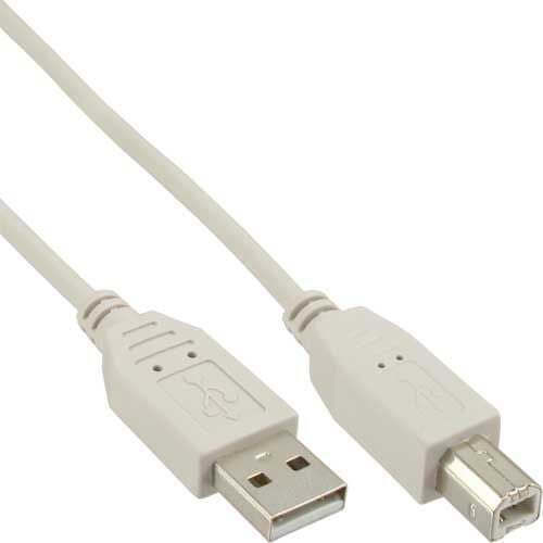 InLine USB 2.0 Cable USB-A male - USB-B male Λευκό 5m 34555H
