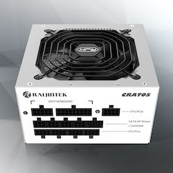 Raijintek Cratos 1000W Λευκό Τροφοδοτικό Υπολογιστή Full Modular 80 Plus Gold