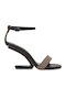 Women's Sandals Black with High Heel
