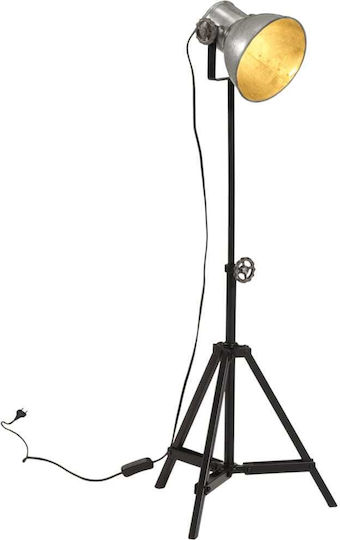 vidaXL Vintage Floor Lamp H55xW15cm. with Socket for Bulb E27 Silver