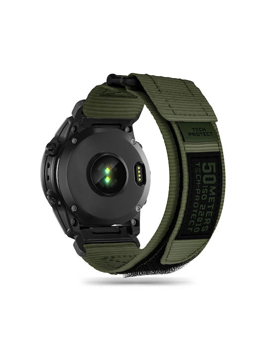 Tech-Protect Scout Pro Strap Fabric Green (Garmin Fenix 3/3hr/5x/5x Plus/6x/6x Pro/7x)