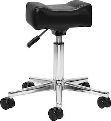 Activeshop Wheeled Footstool Black