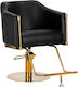 Exquisite Lux Hair Salon & Spa Chair Black with Adjustable Height and Hydraulic Lifting Mechanism