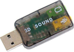 Aptel Externă USB Carte de sunet 5.1 376-uniw