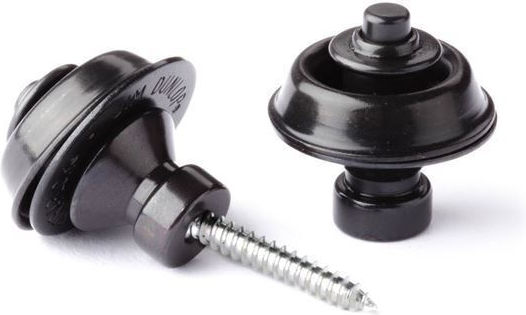 Dunlop Belt Buttons Straplock Traditional in Black Color